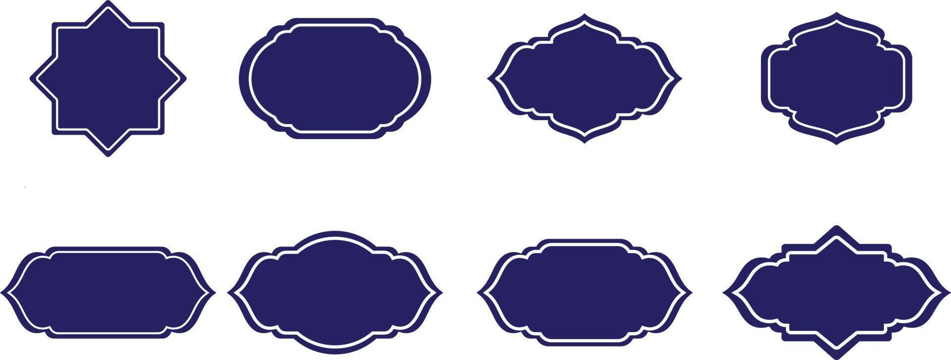 conjunto de insignias ramadán vector