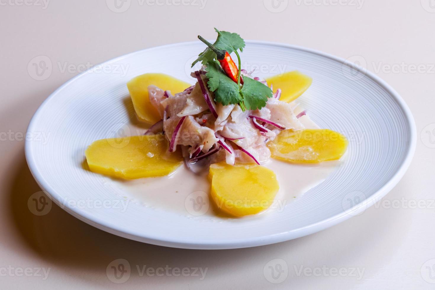 Ceviche with pollock photo