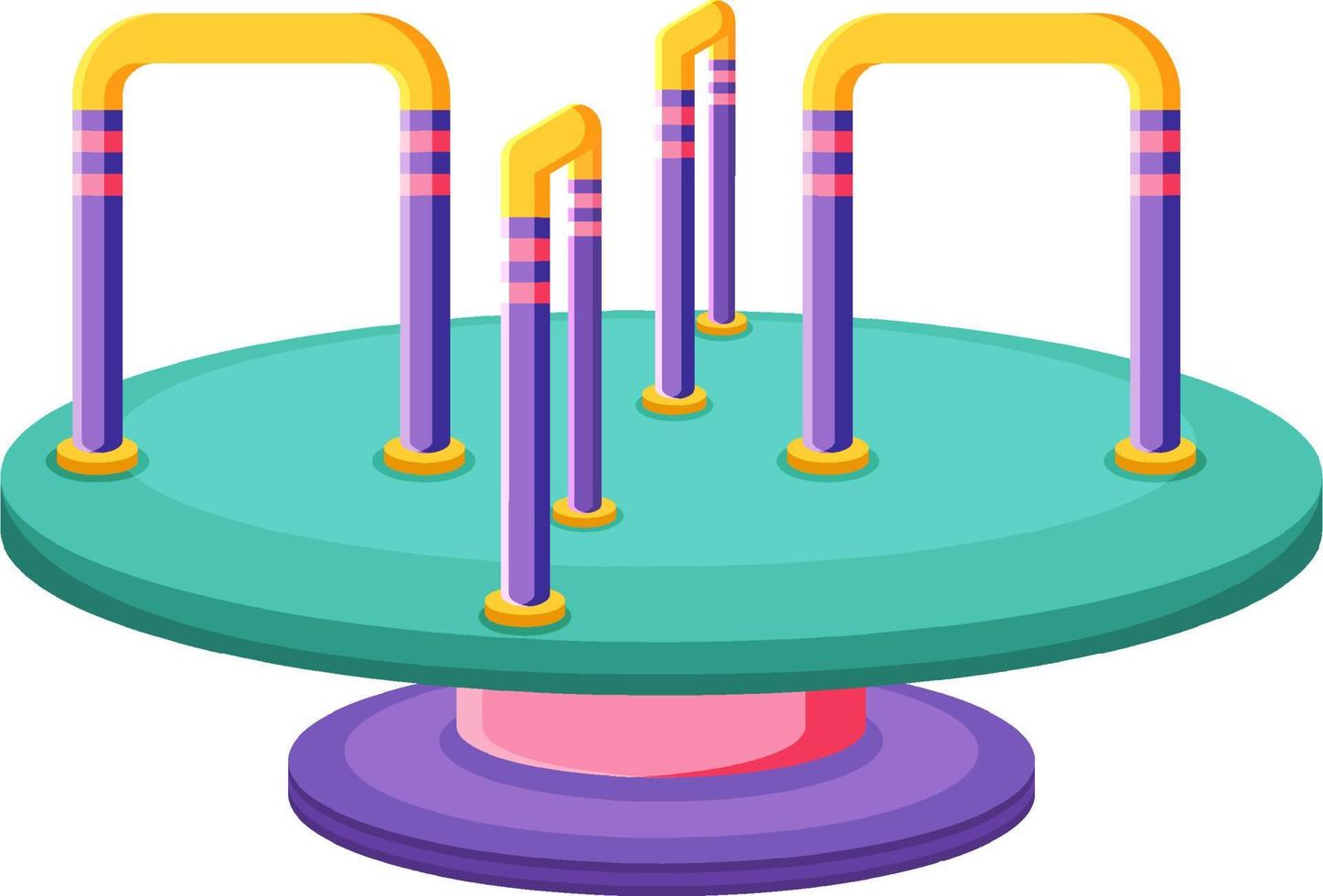 dibujos animados de juegos infantiles rotonda vector