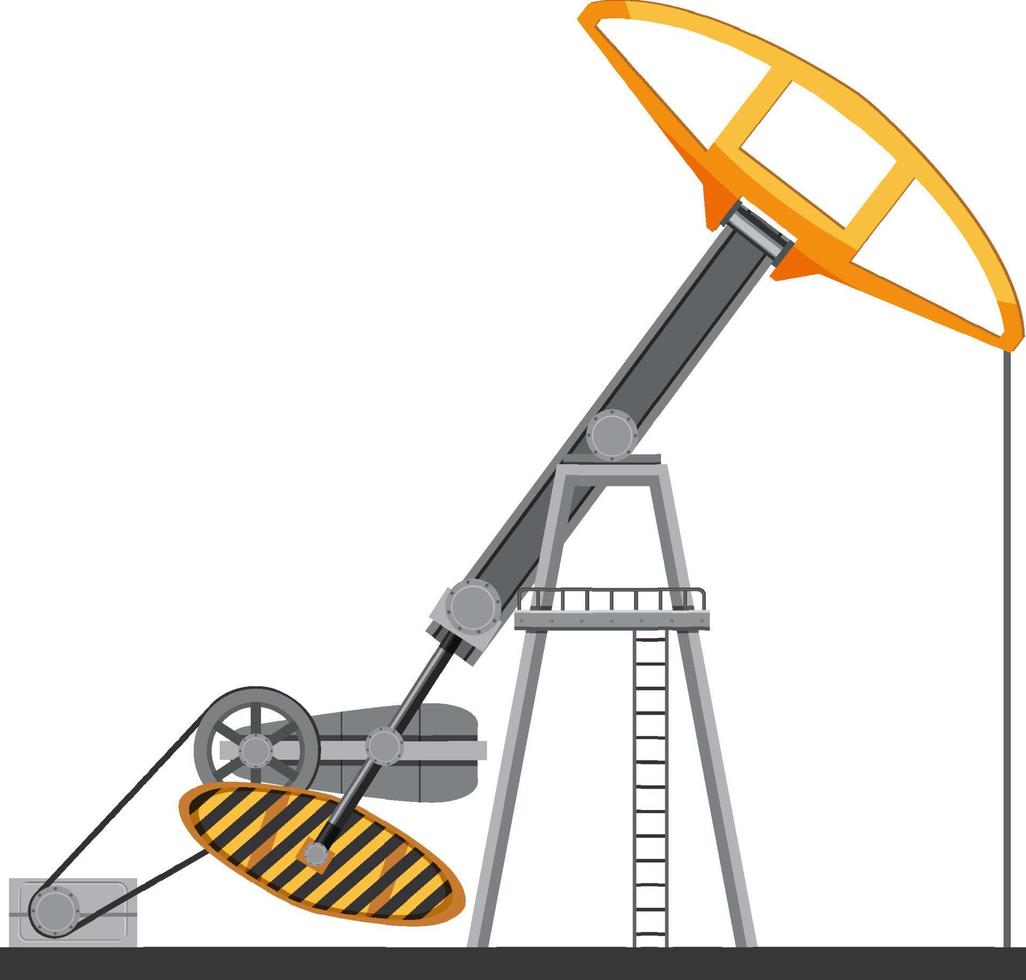 Oil drilling rig isolated vector