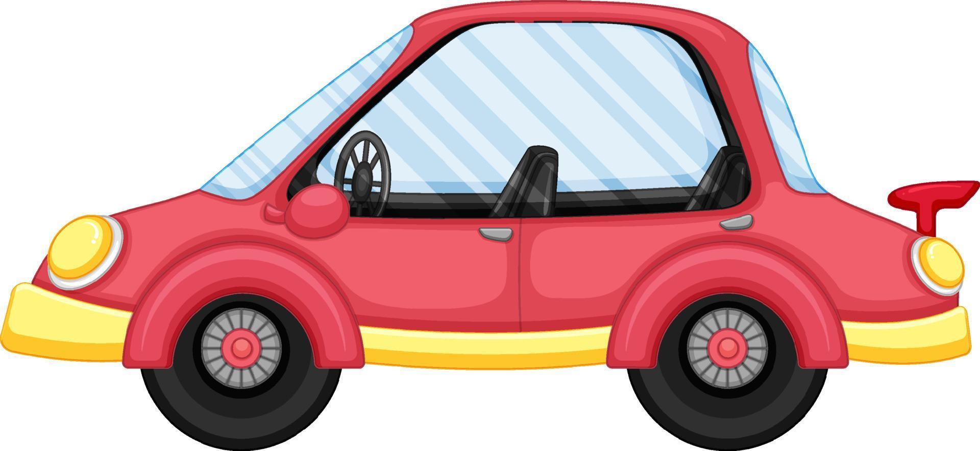 un auto rojo en estilo de dibujos animados vector