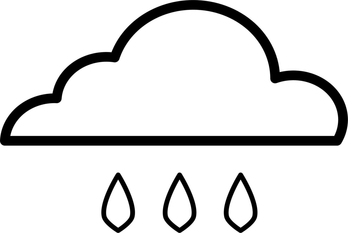 Cloud icon, white background simple icon vector