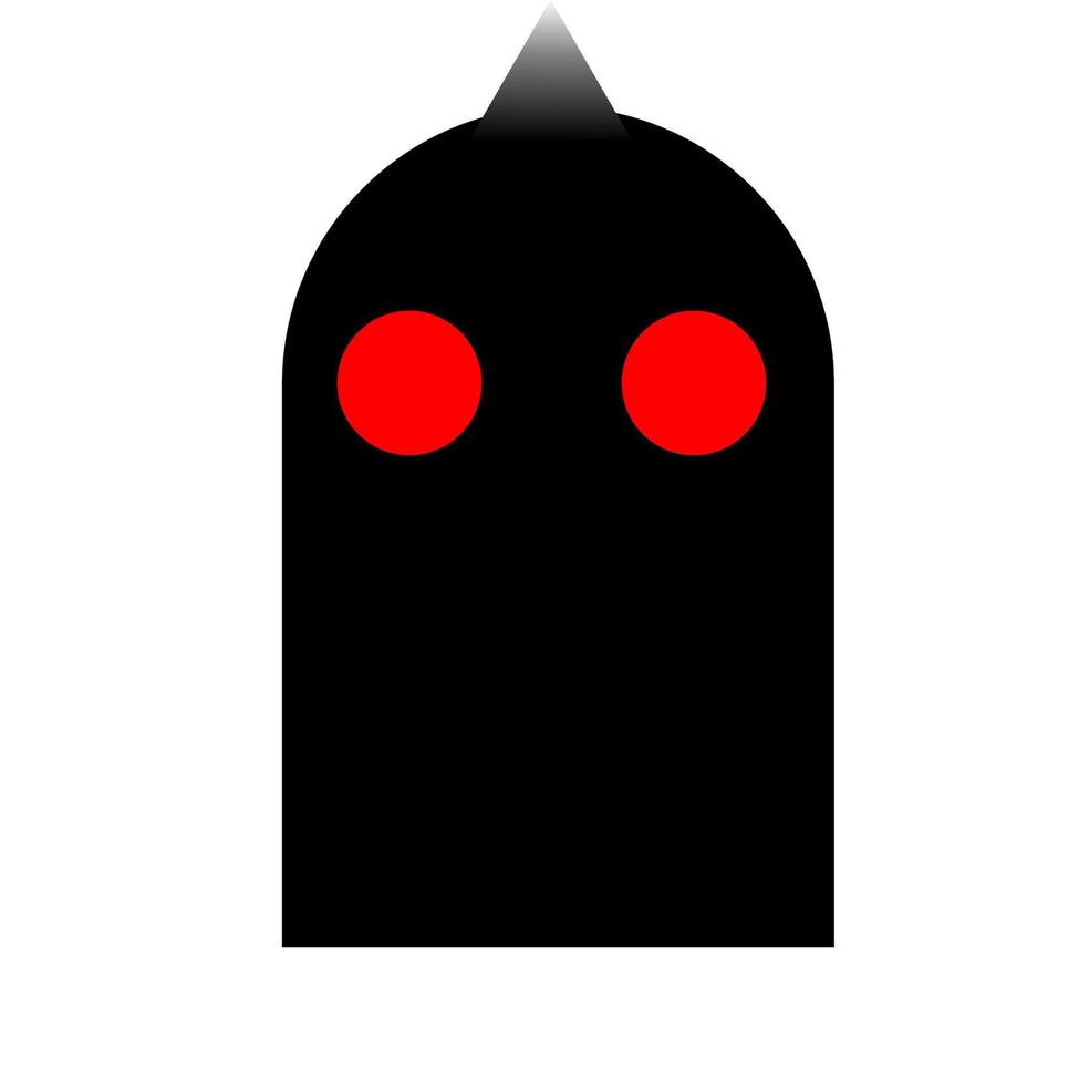 ghost character in the cartoon and flat style vector