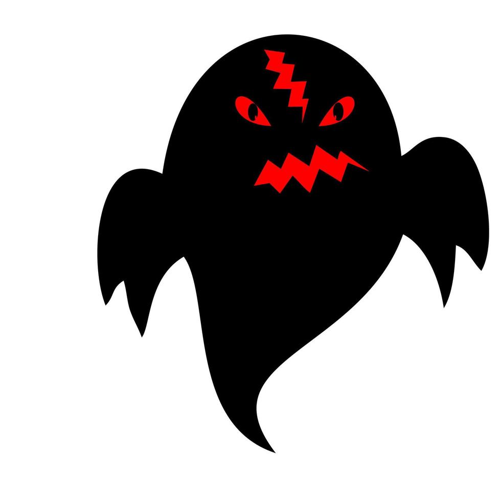 icono fantasma aislado en un fondo blanco. icono de vector fantasma iluminado de variación de emoción. elemento de diseño de estilo plano simple. espeluznantes imágenes de terror.