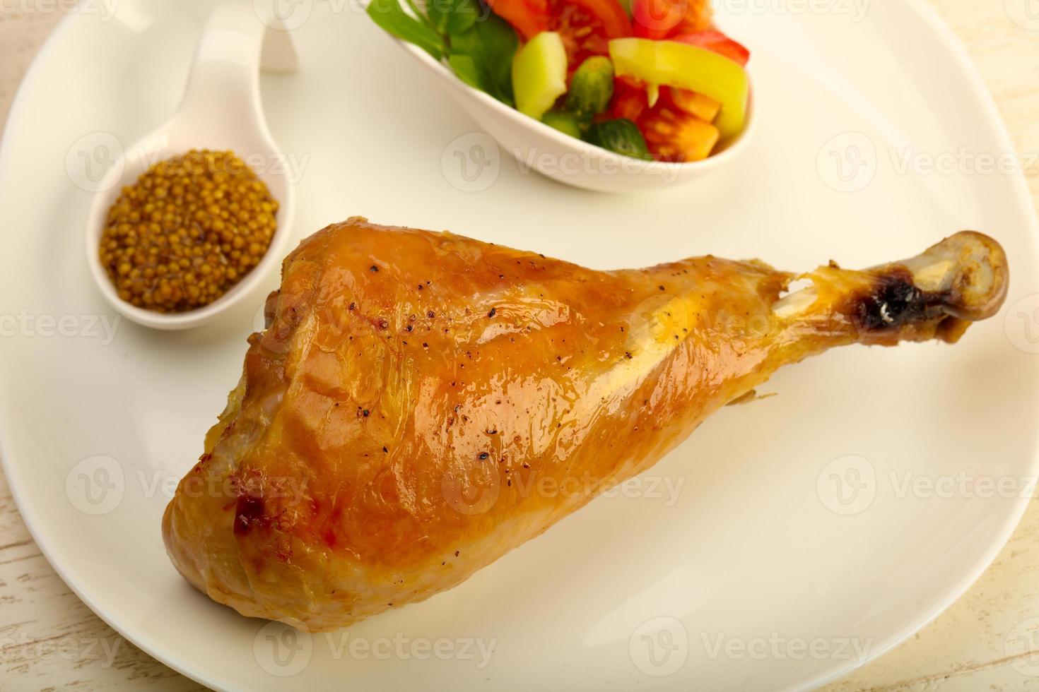 Roast turkey leg photo
