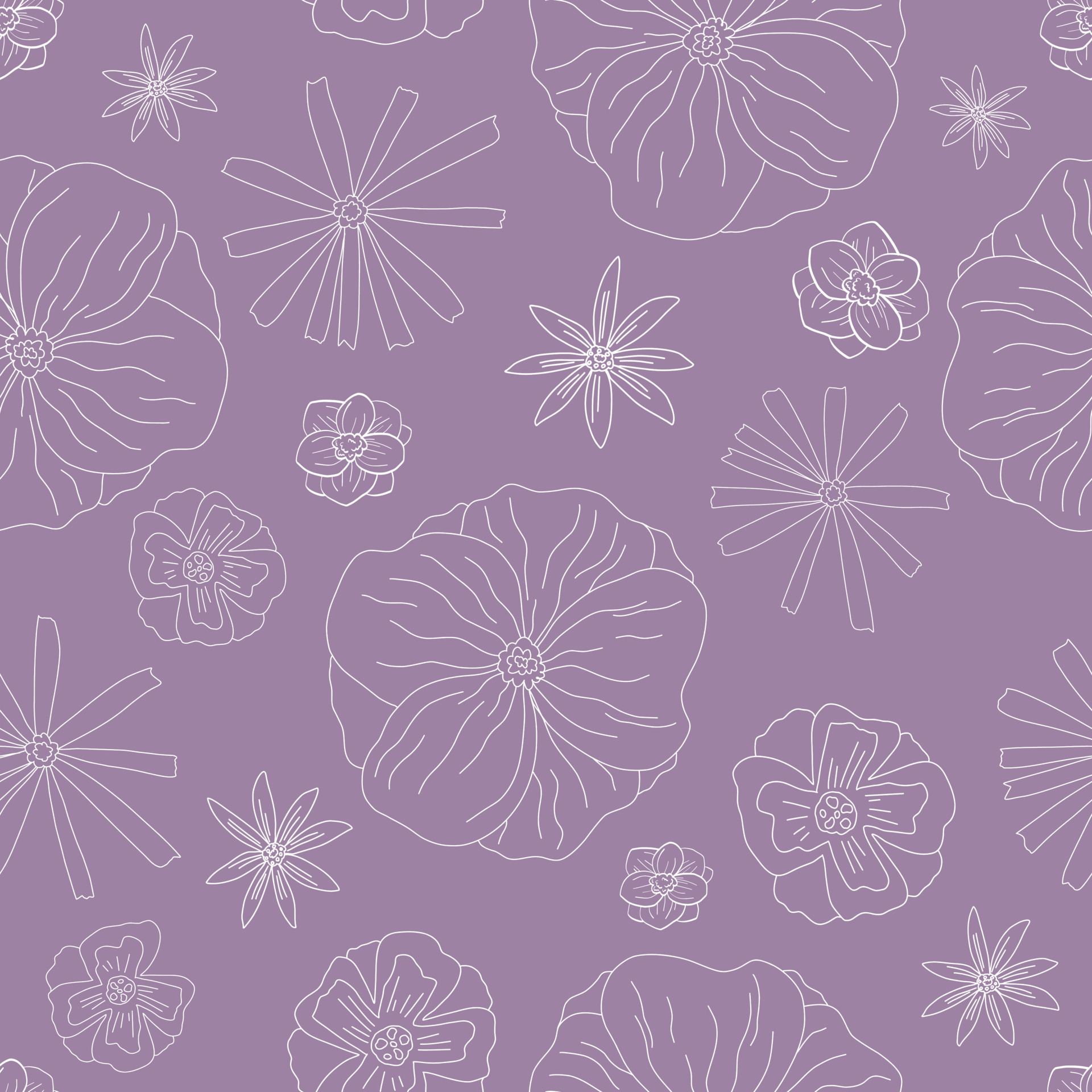 Hand drawn doodle violet abstract seamless wallpaper with white line flowers. Cute purple vector pattern for paper, fabric, book, bedroom, children. 7701781 Vector Art at Vecteezy Hand drawn doodle violet abstract seamless wallpaper with white line flowers. Cute purple vector pattern for paper, fabric, book, bedroom, children. 7701781 Vector Art at Vecteezy