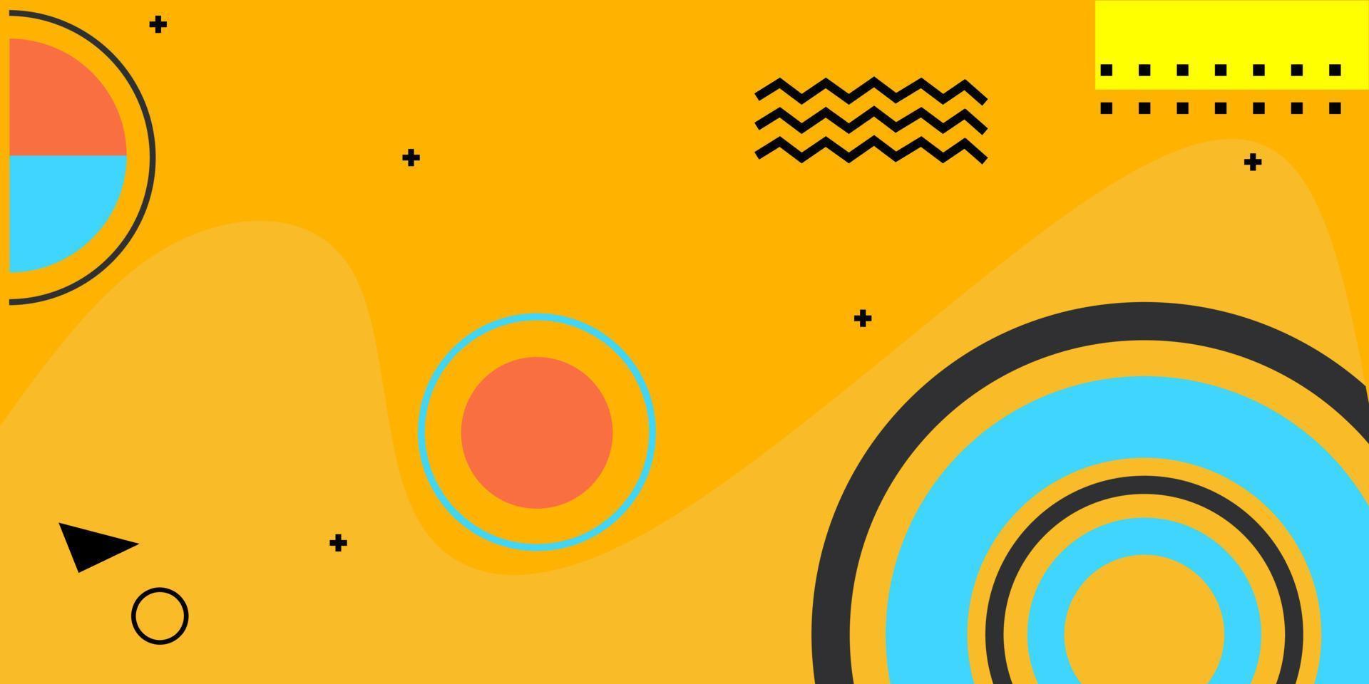 fondo de estilo memphis simple y dinámico con color naranja. adecuado para banner, sitio web, diseño de afiches vector