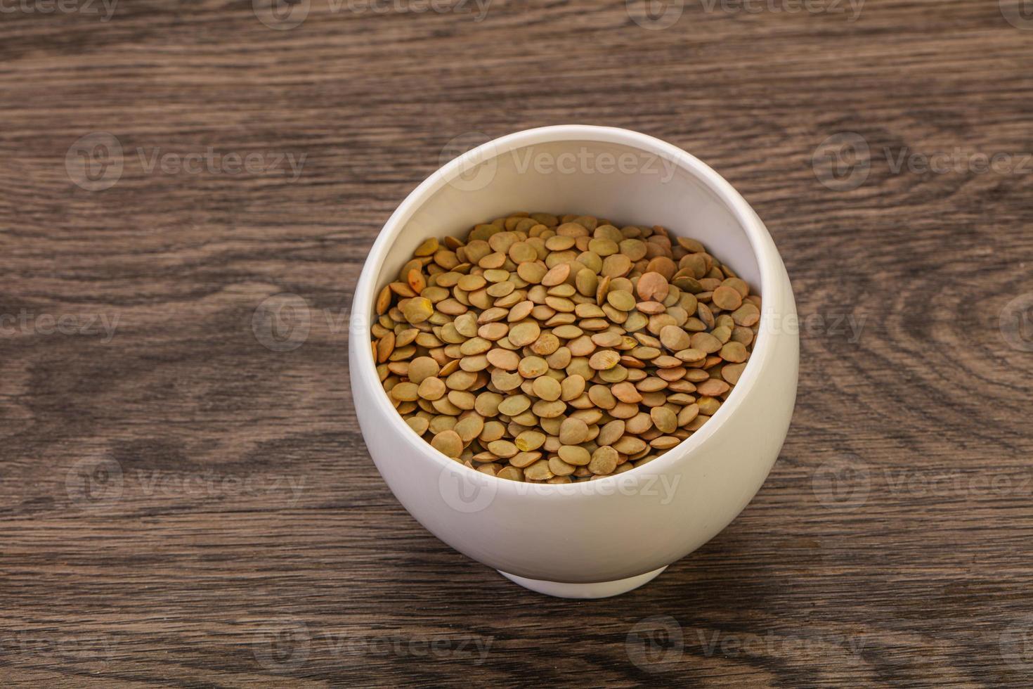 Vegan cuisine - Dry lentil heap photo