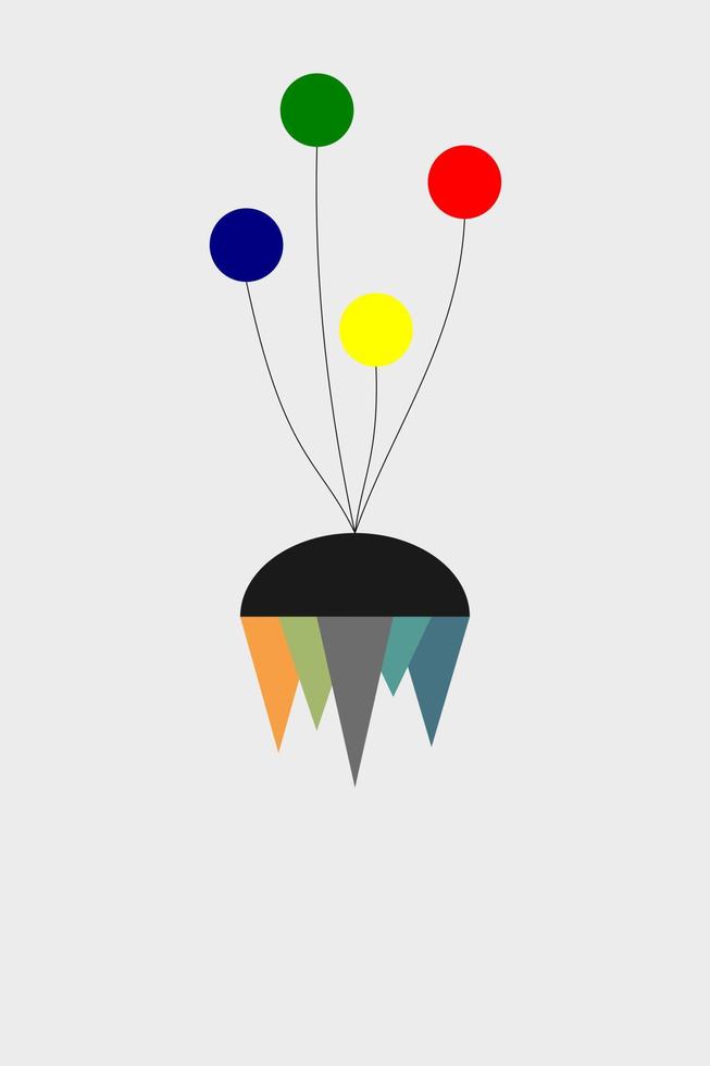 sky island flying above the clouds vector
