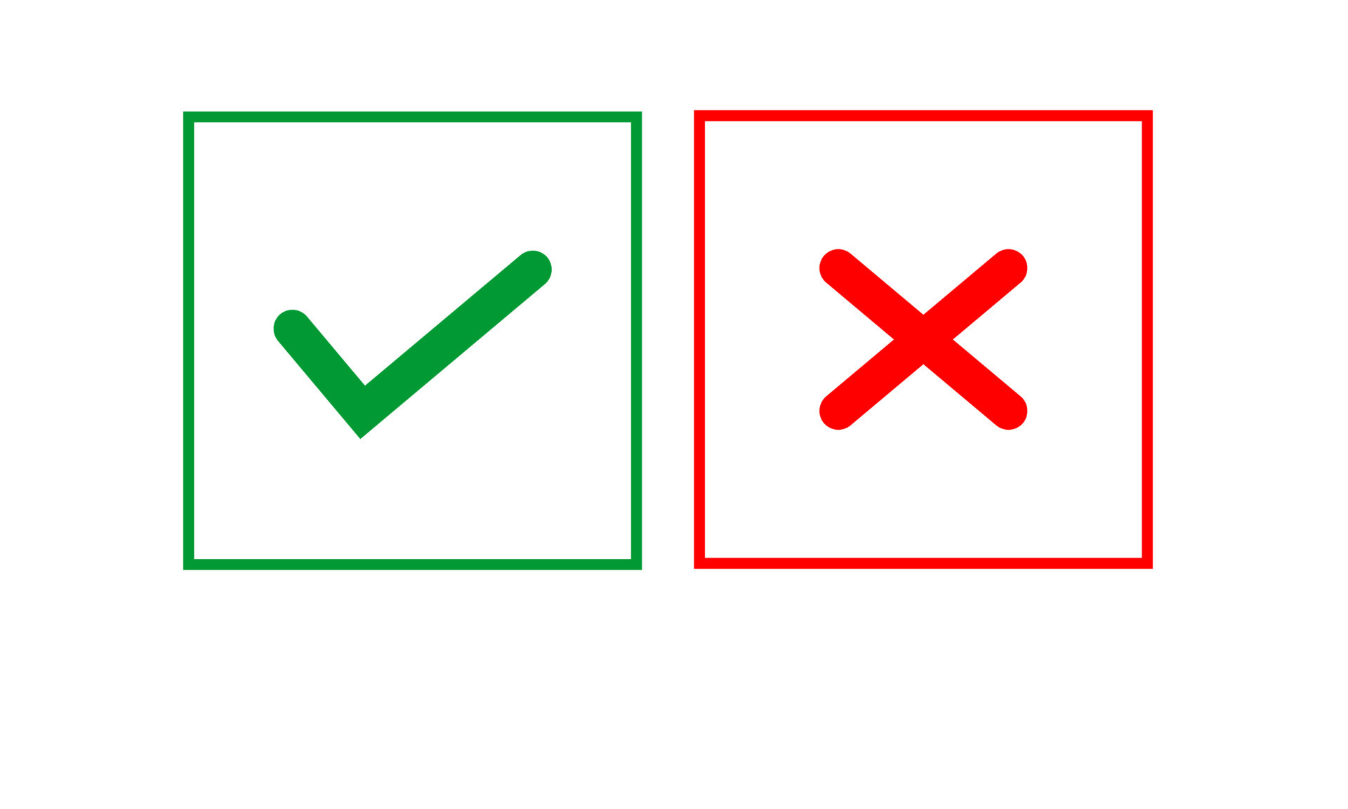 Free Vector  Check mark and cross symbols in flat styles