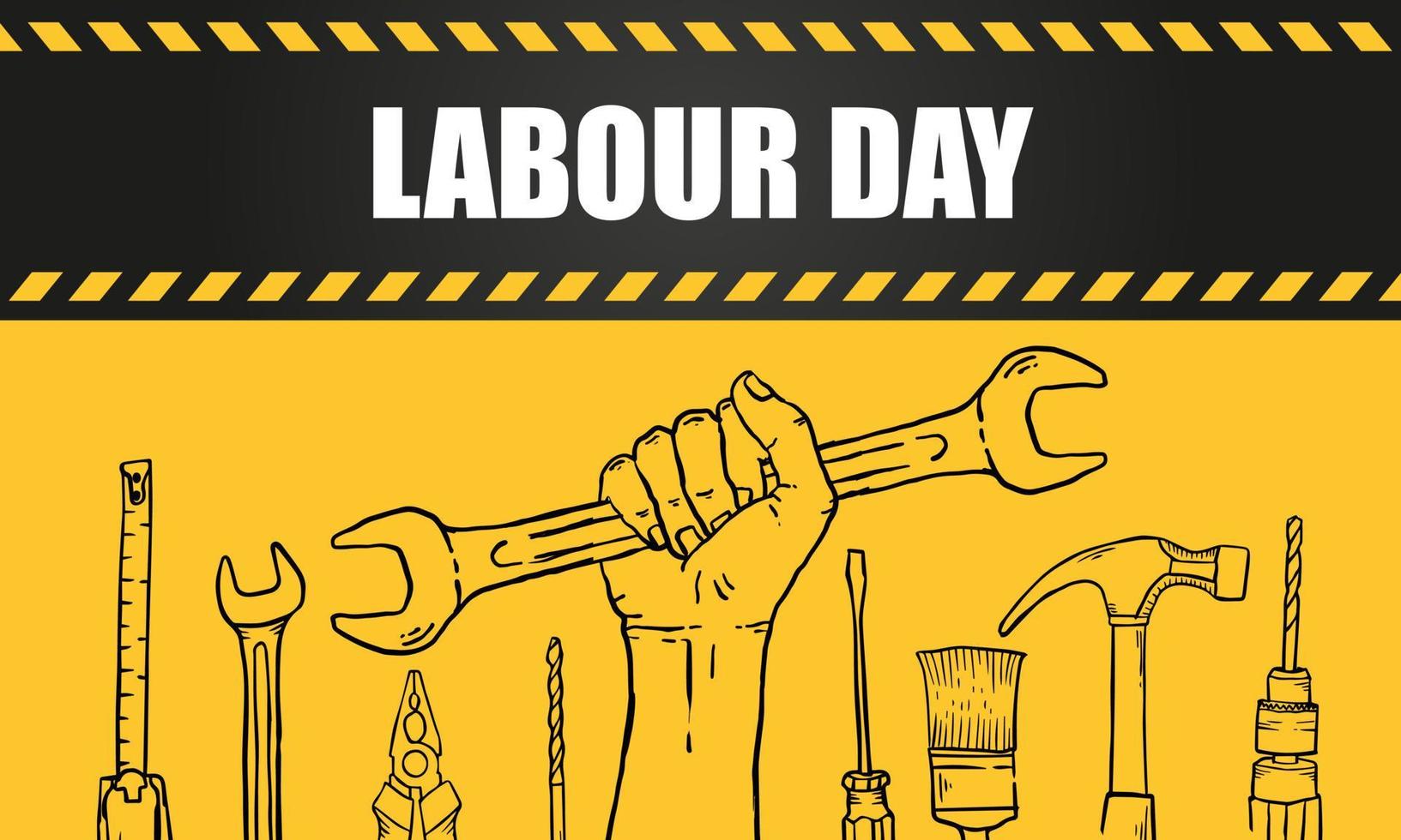 Happy Labour Day banner. 1st May. Design template. Vector illustration