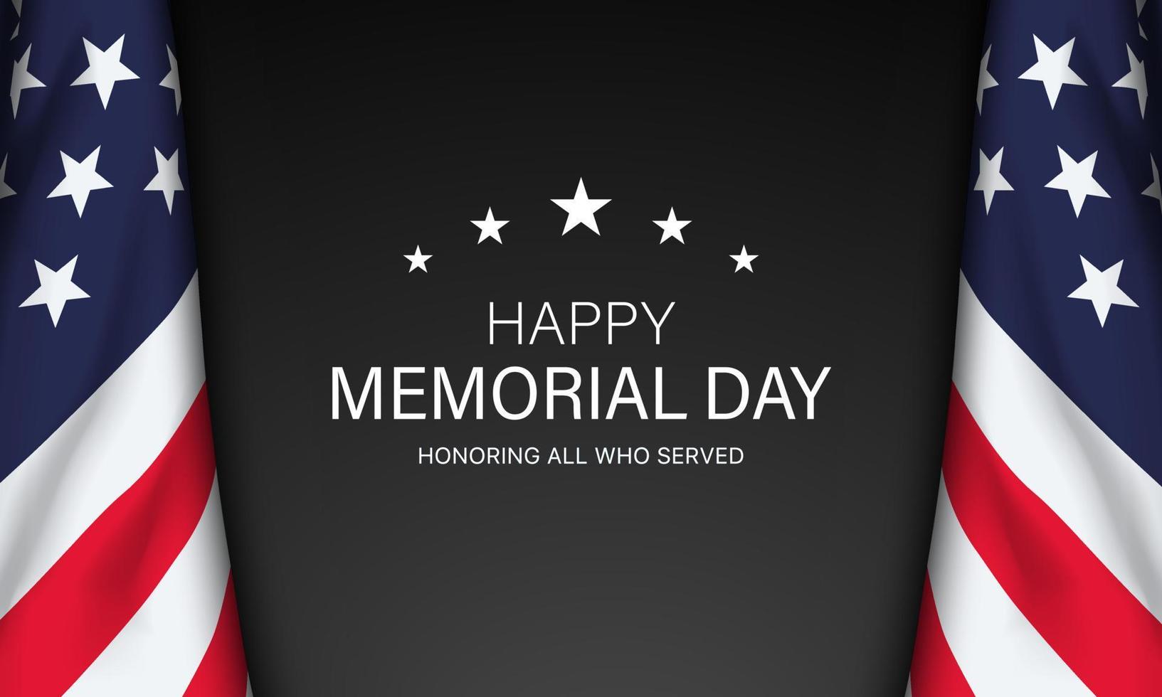 Memorial Day Background Design. Vector Illustration.