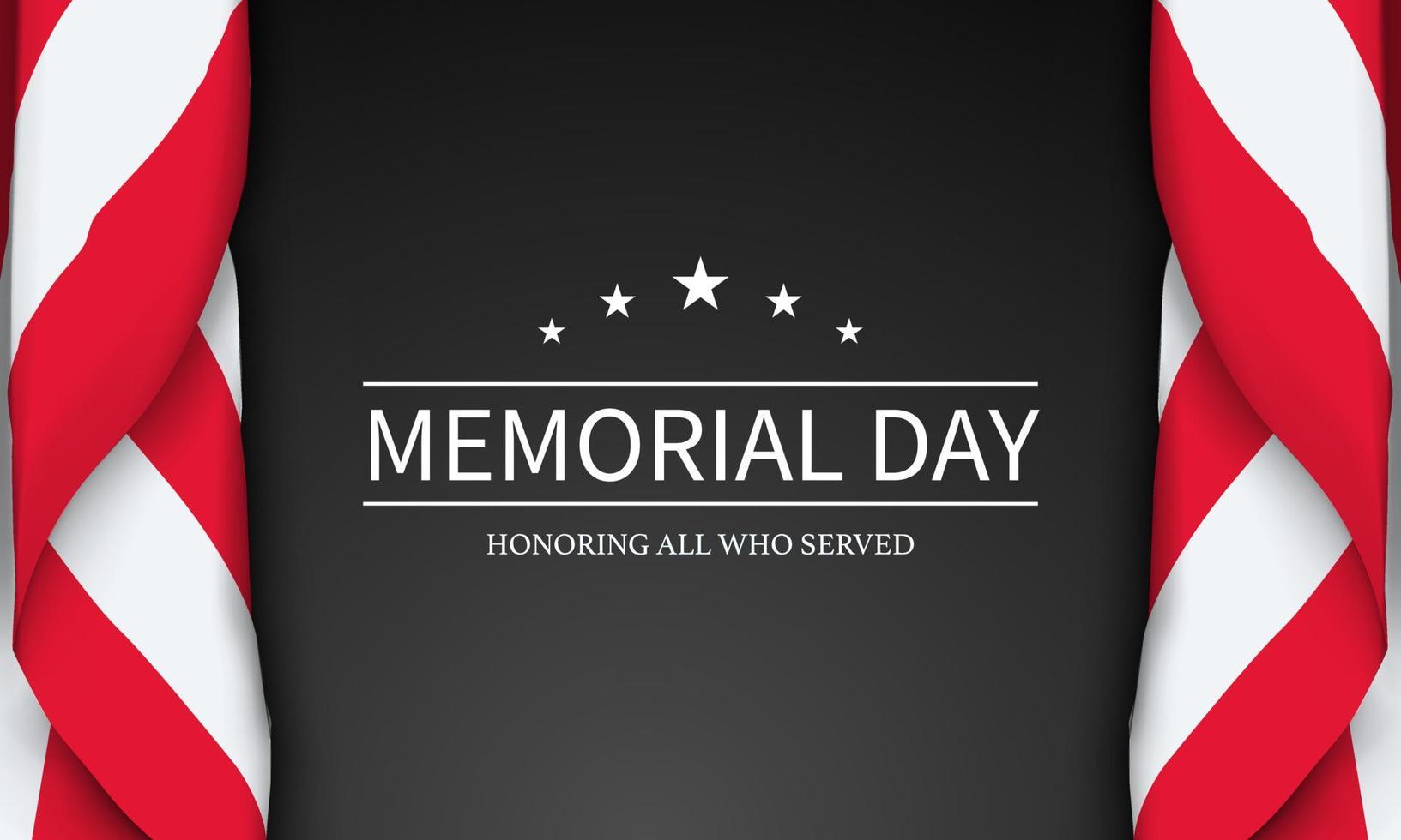 Memorial Day Background Design. Vector Illustration.