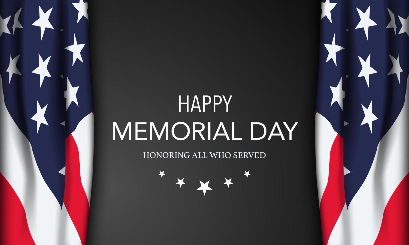 Memorial Day Background Design. Vector Illustration.