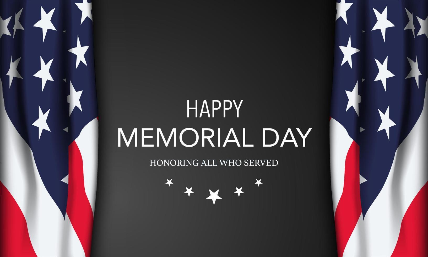 Memorial Day Background Design. Vector Illustration.