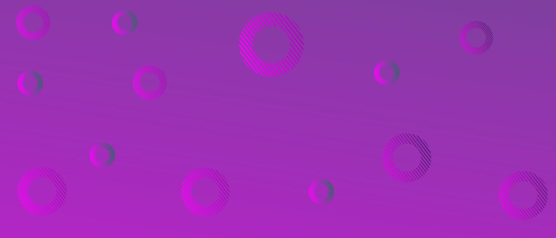 purple gradient background design with circle elements. used to design banners, landing pages, websites and posters vector