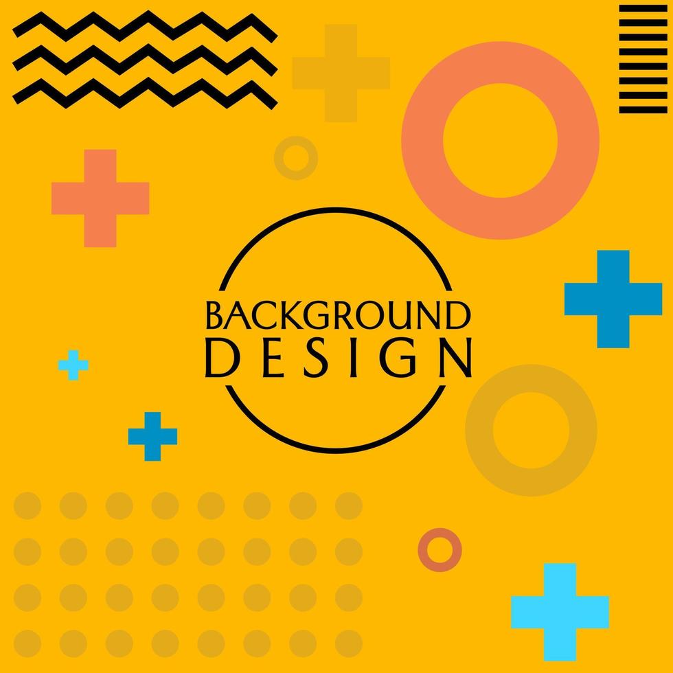 brown color square background design in memphis style. design for banner, poster, feed vector