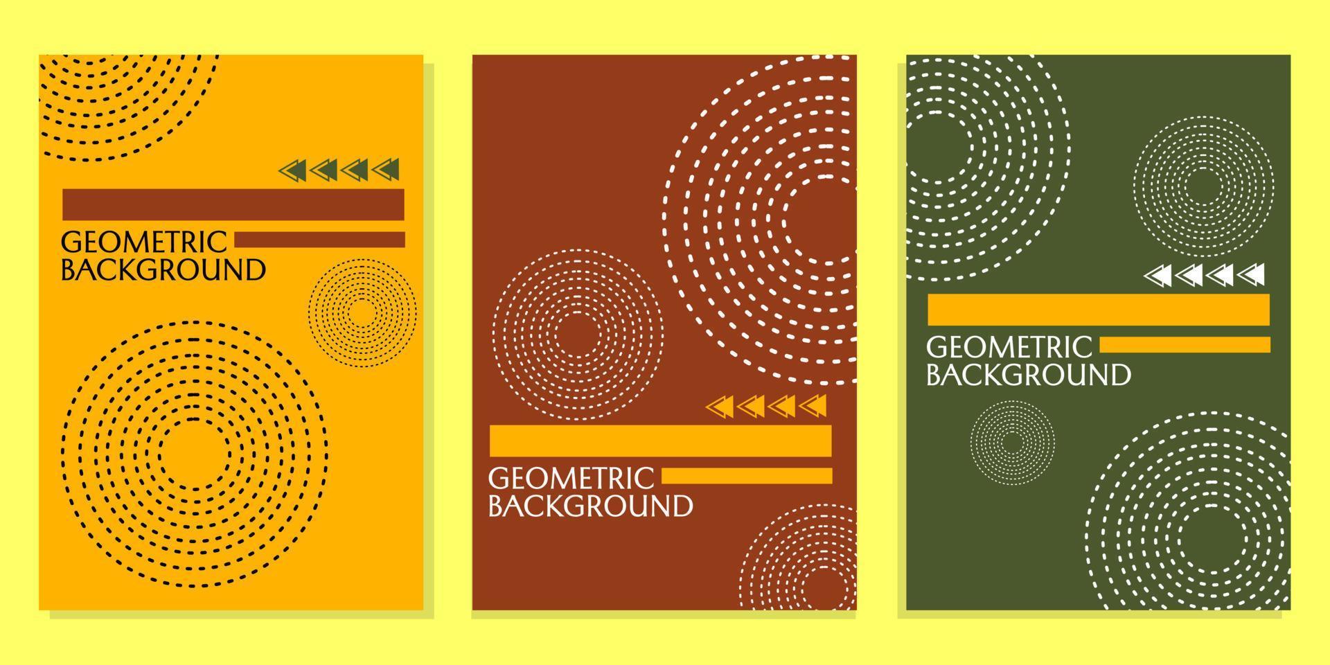 conjunto de diseños de portada en colores naranja, rojo y verde en un estilo abstracto moderno y dinámico. adecuado para plantillas de portada de libros, informes, presentaciones vector