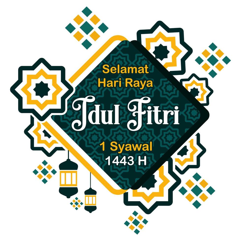 Idul fitri end eid mubarak vector