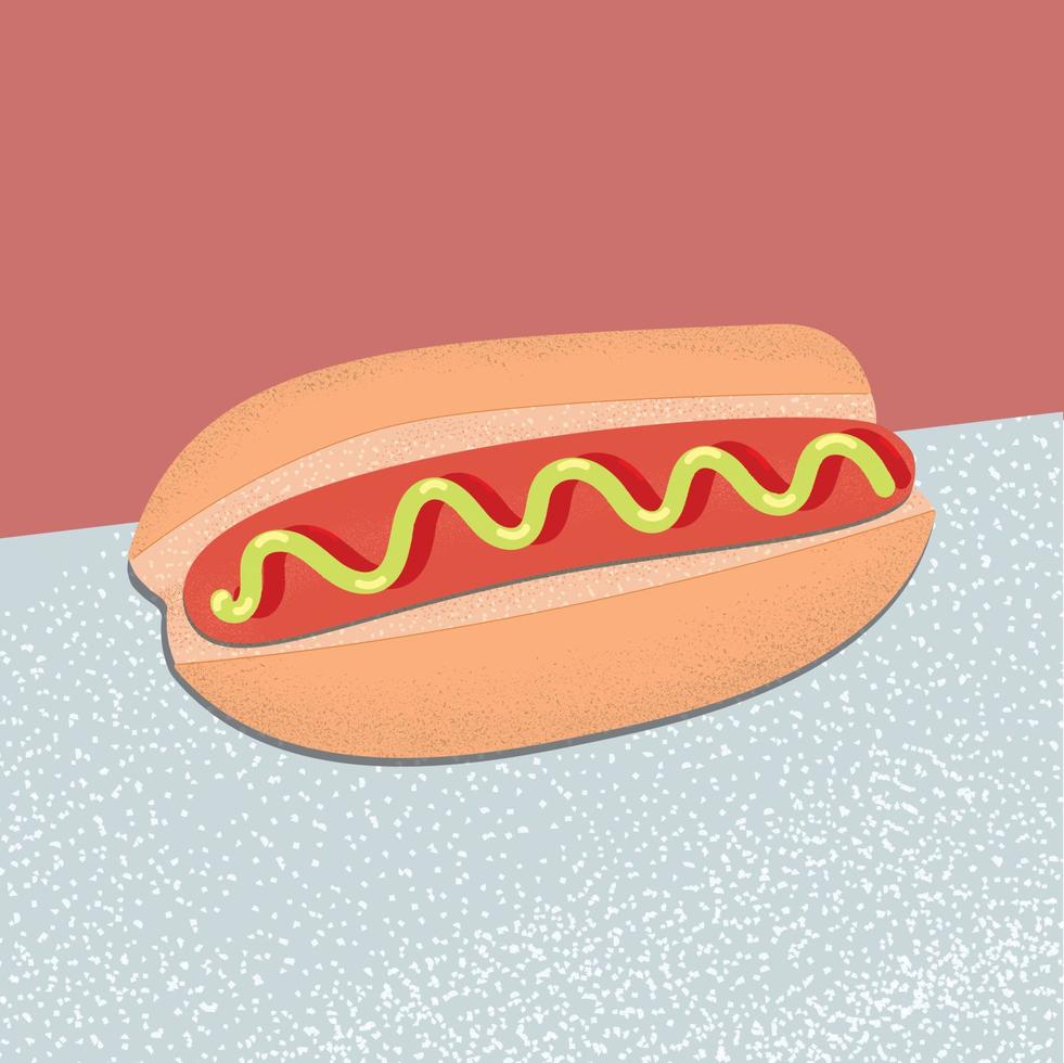 Hotdog clipart illustration fastfood art vector