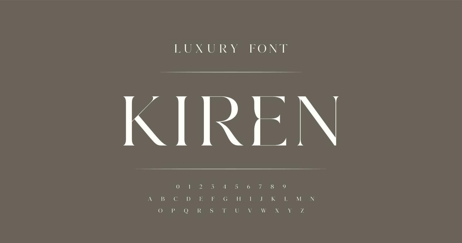 Elegant and luxury alphabet letters font and number. serif Classic elegant Lettering Minimal Fashion Designs. Typography fonts regular uppercase . vector illustration