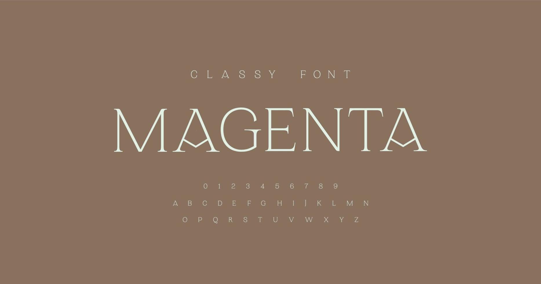 elegante y lujosa fuente y número de letras del alfabeto. serif letras elegantes clásicas diseños de moda minimalista. fuentes tipográficas mayúsculas regulares. ilustración vectorial vector