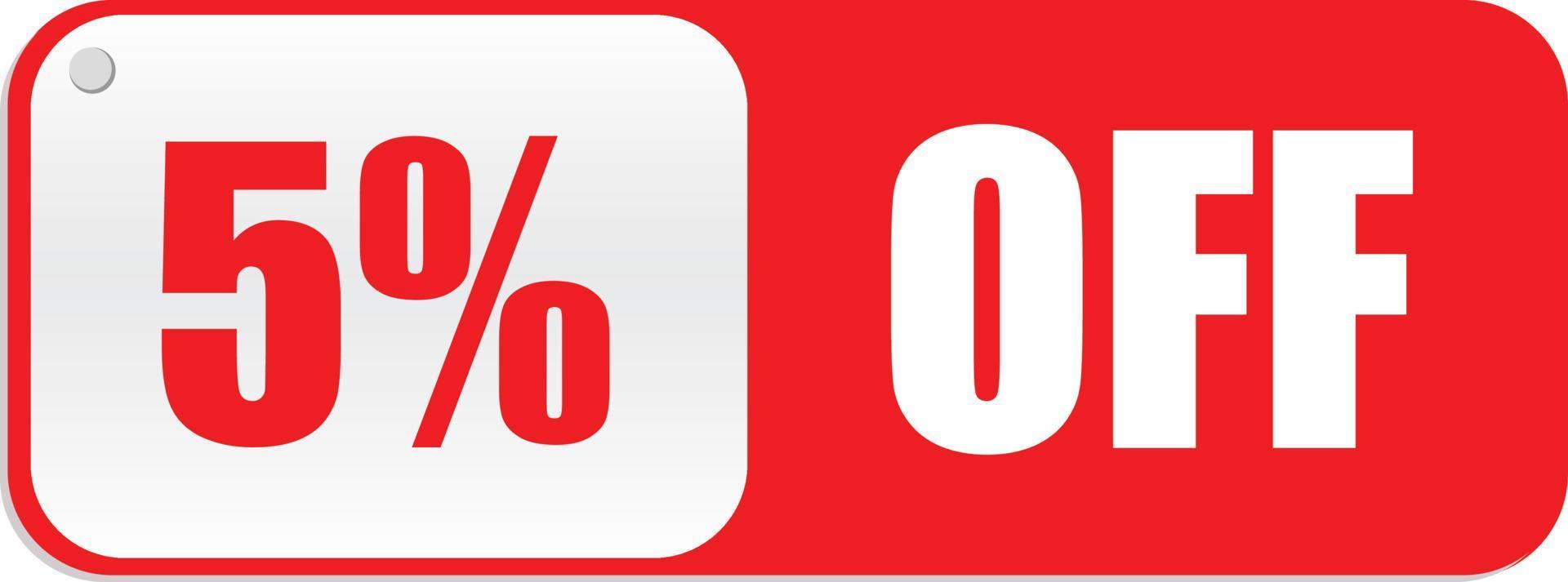 5 Percentage Off  badge Vector Graphics
