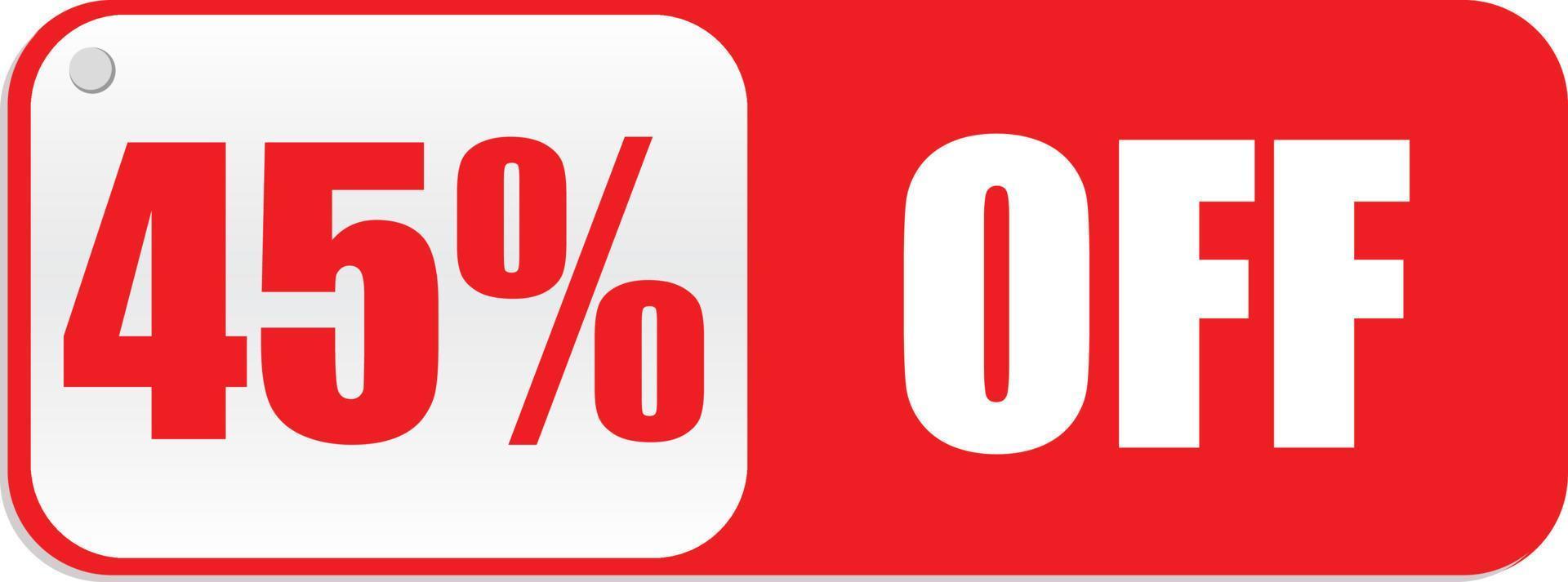 45 Percentage Off  badge Vector Graphics