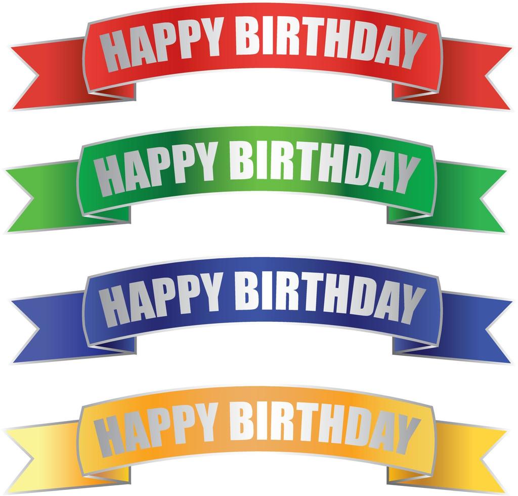 Happy Birthday banner flag Vector Graphics