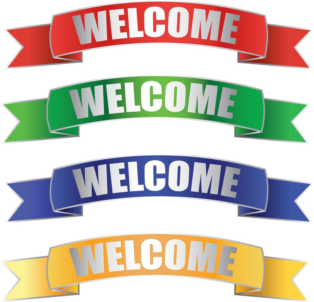 Welcome banner flag Vector Graphics