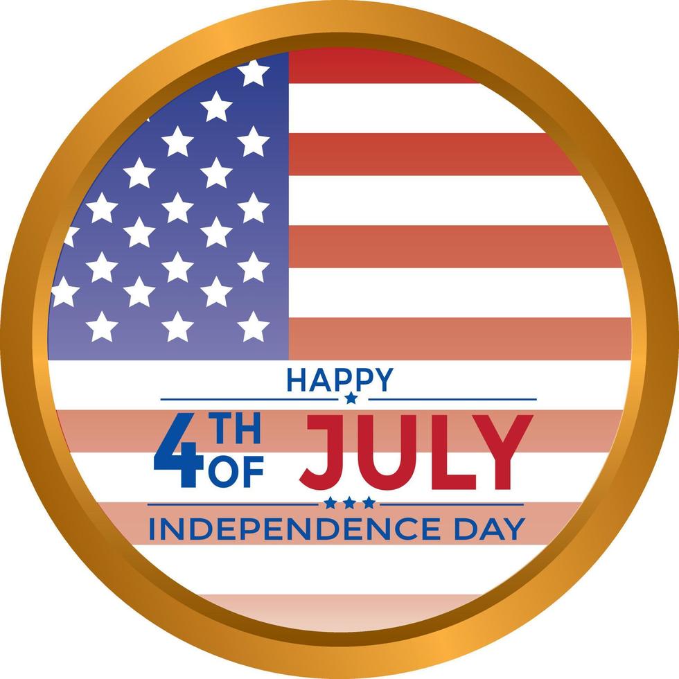 4th of July USA Independence Day Banner Vector illustration