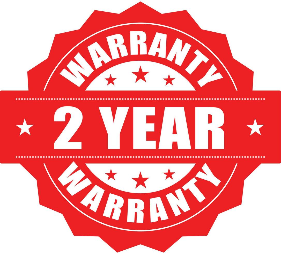 2 Year warranty stamp vector logo image