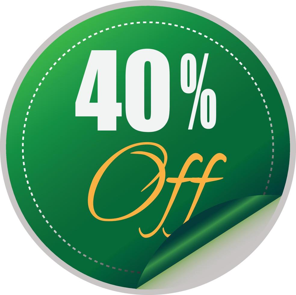 40 percentage  off discount promotion sale for your unique selling poster vector