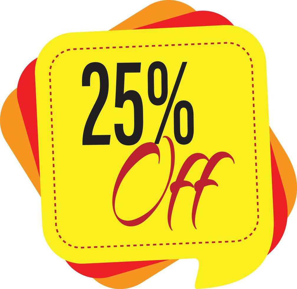 25 Percentage discount icon template design illustration vector