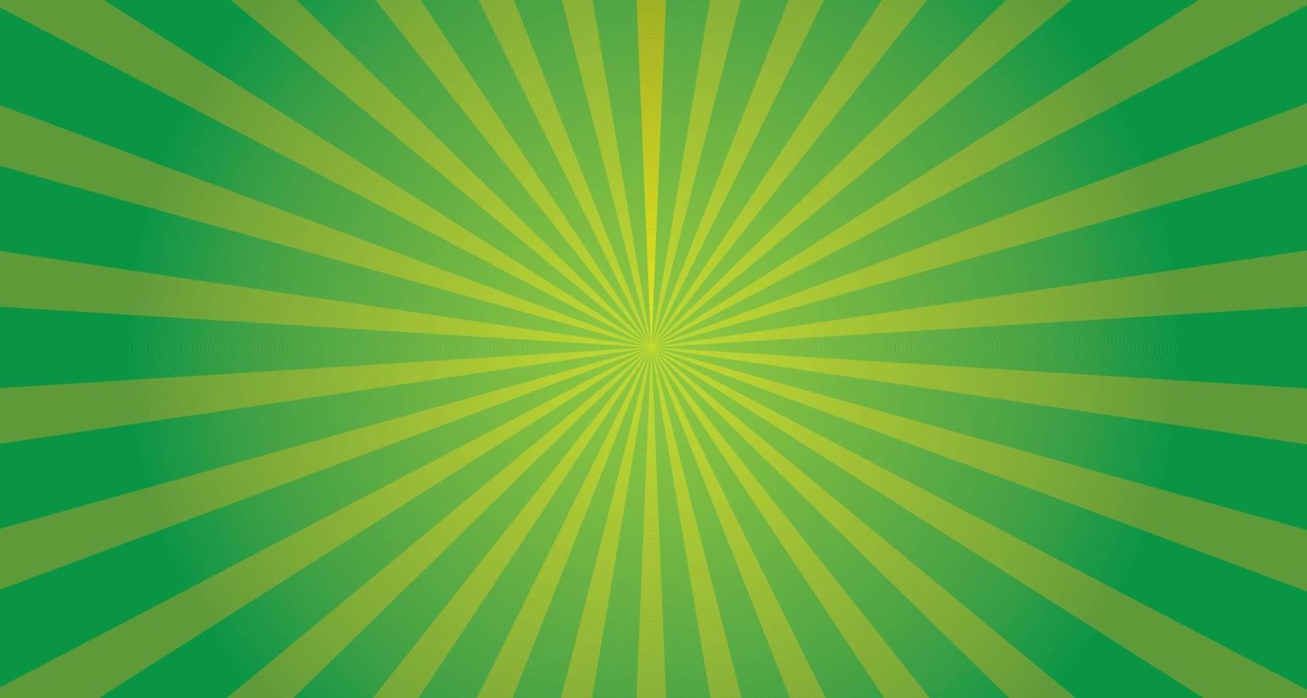 Green Sunburst background Vector Graphics