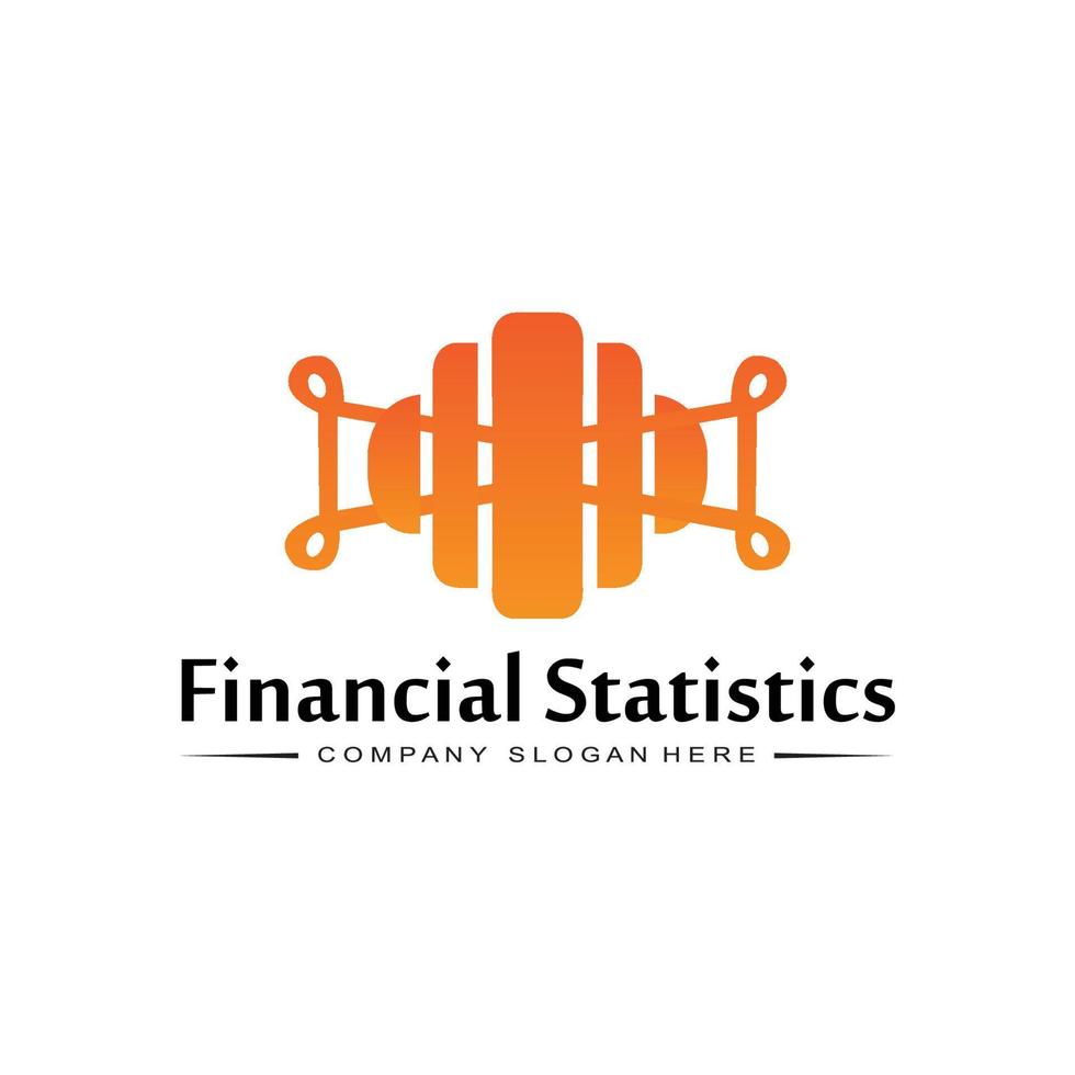 Logo Statistics Finance Marketing business trend analysis vector