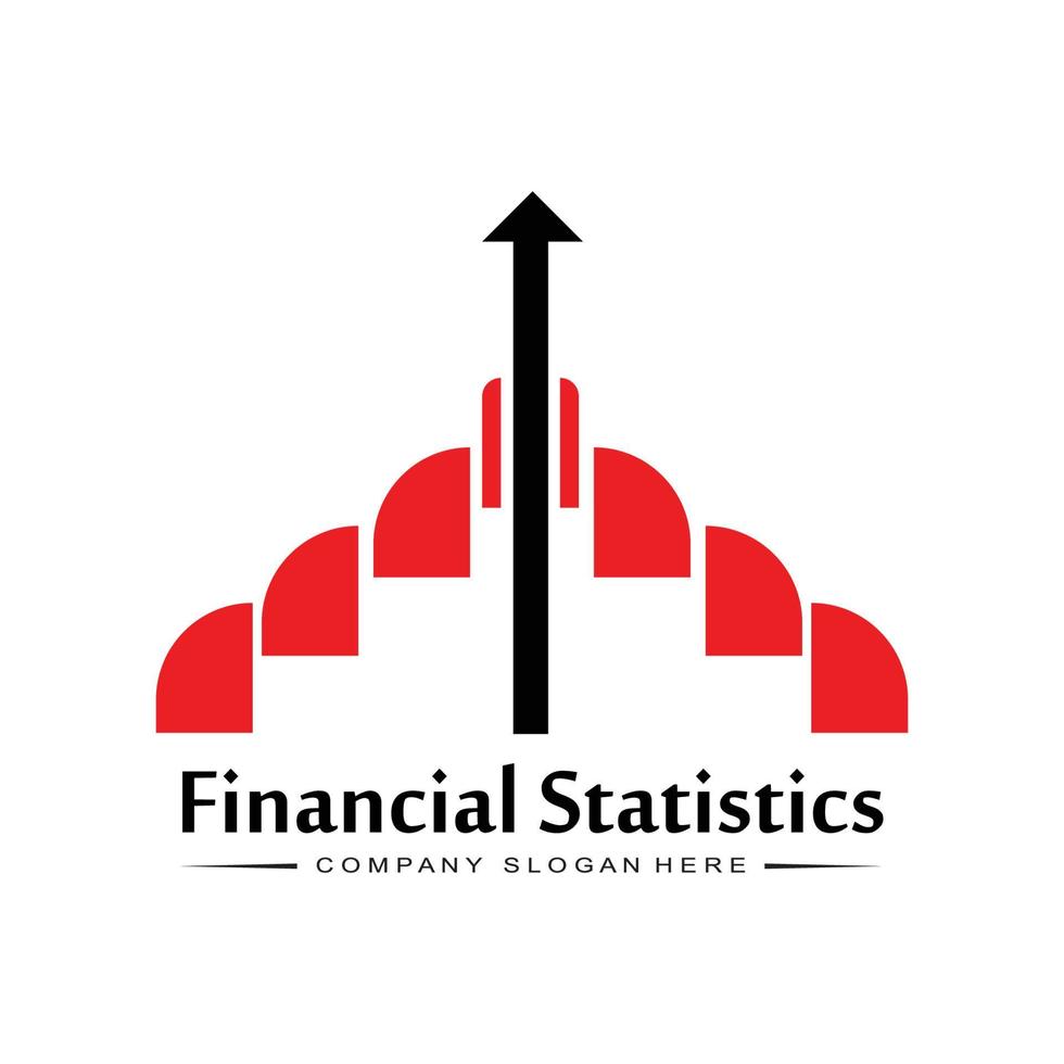 Logo Statistics Finance Marketing business trend analysis vector