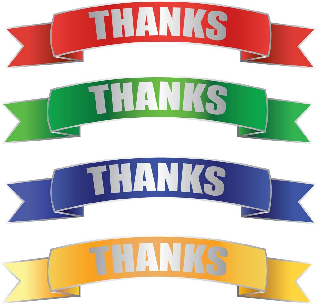 Thanks banner flag Vector Graphics