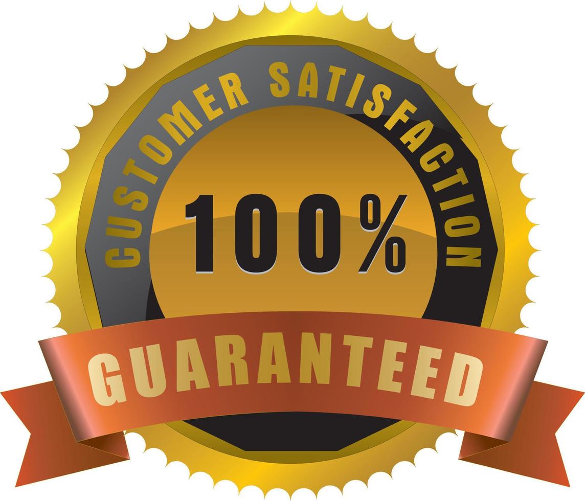 100 percentage customer satisfaction guaranteed,Vector illustration vector