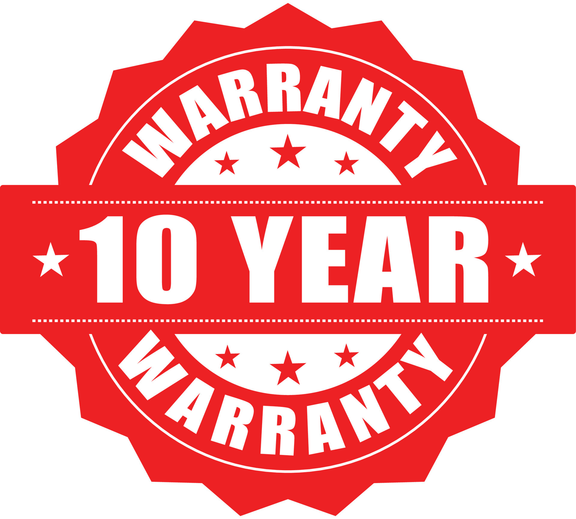 10 Year warranty stamp vector logo image 7702610 Vector Art at Vecteezy