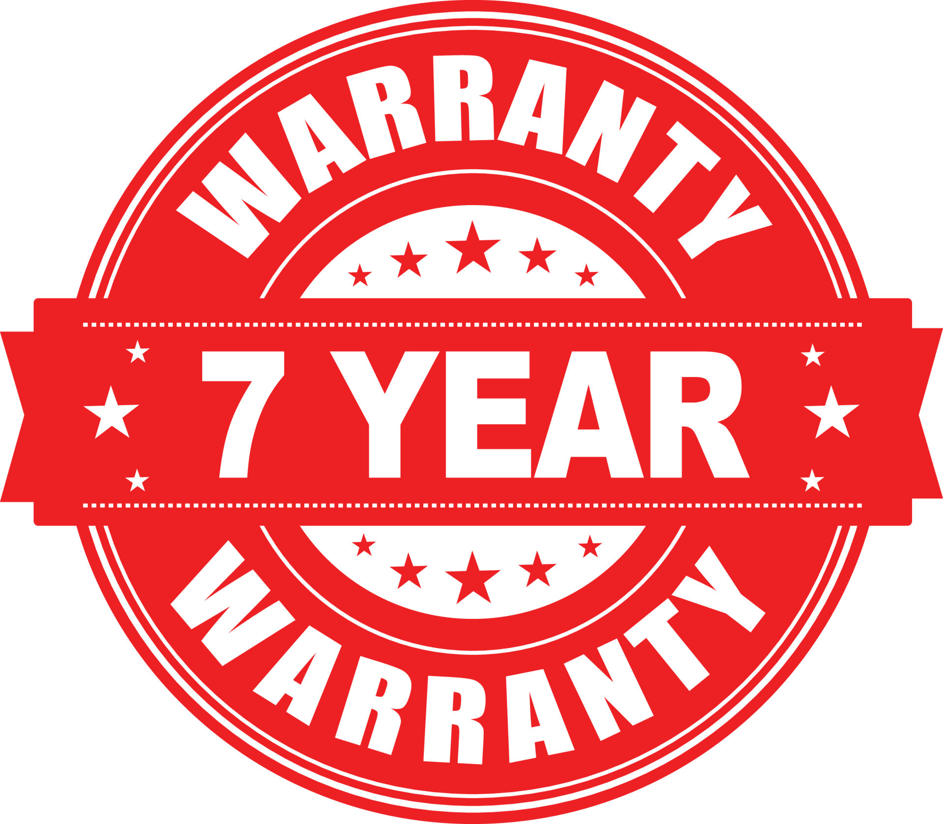7 Year warranty stamp vector logo image 7702615 Vector Art at Vecteezy