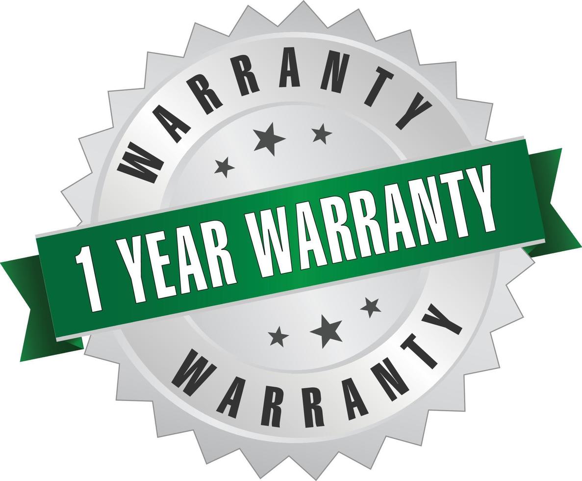1 Year warranty stamp logo vector illustration