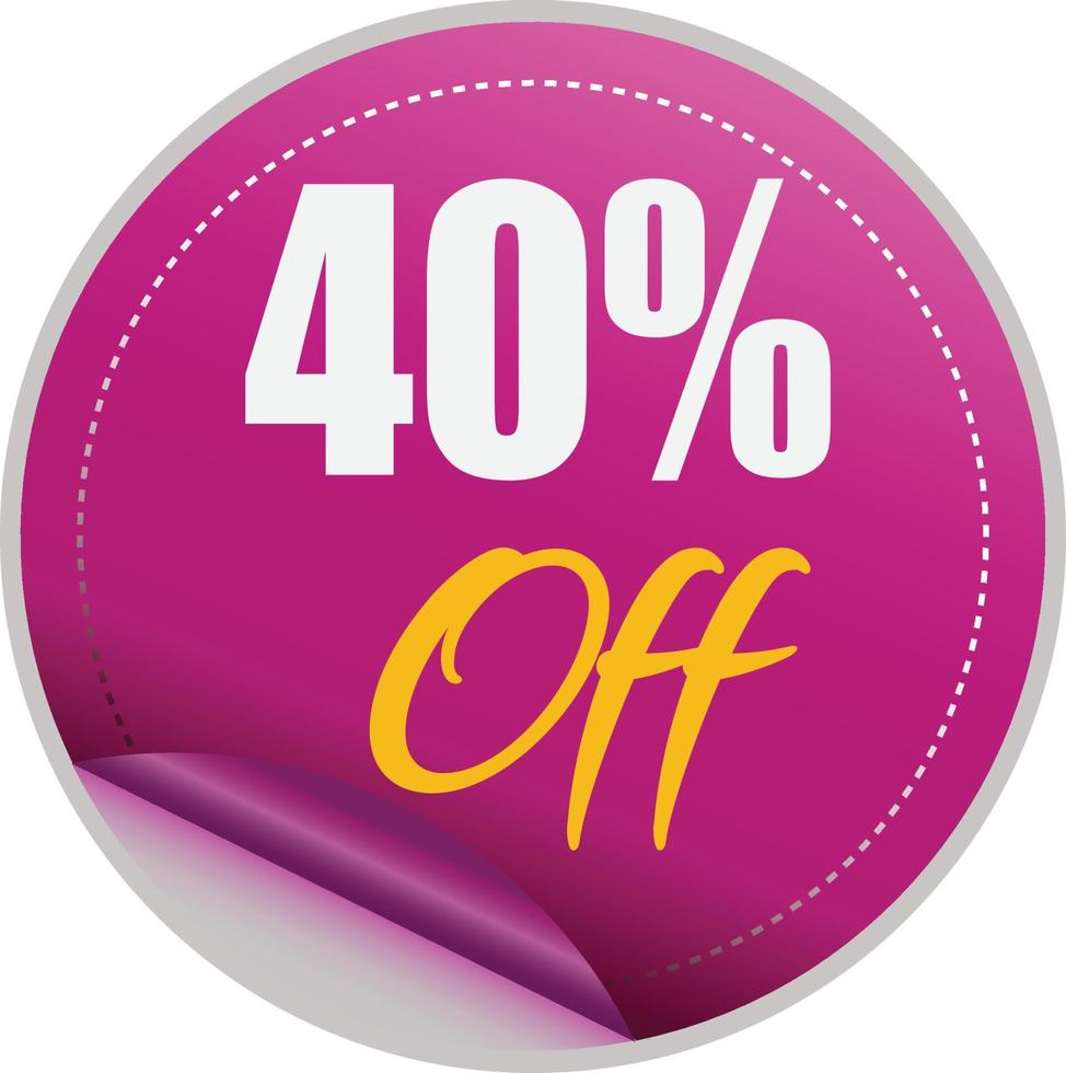 40 percentage off discount promotion sale for your unique selling poster, banner, discount, ads vector