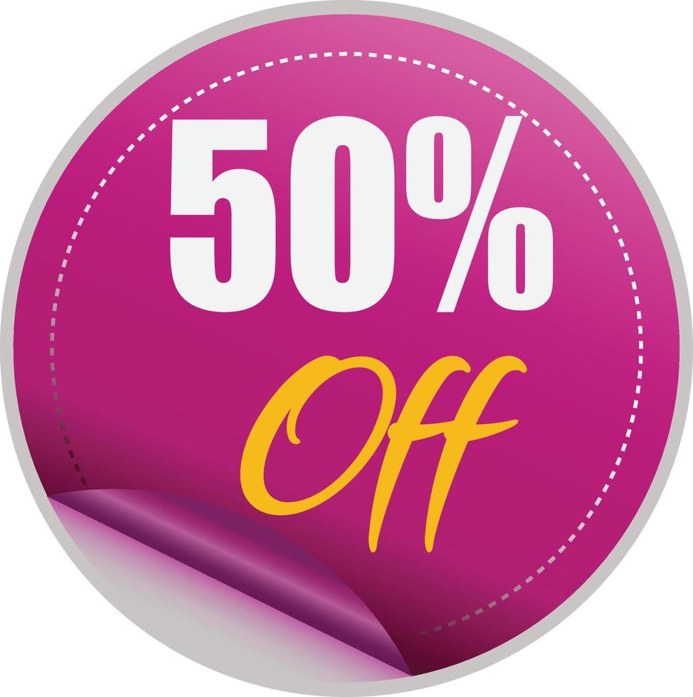 50 percentage off discount promotion sale for your unique selling poster, banner, discount, ads vector