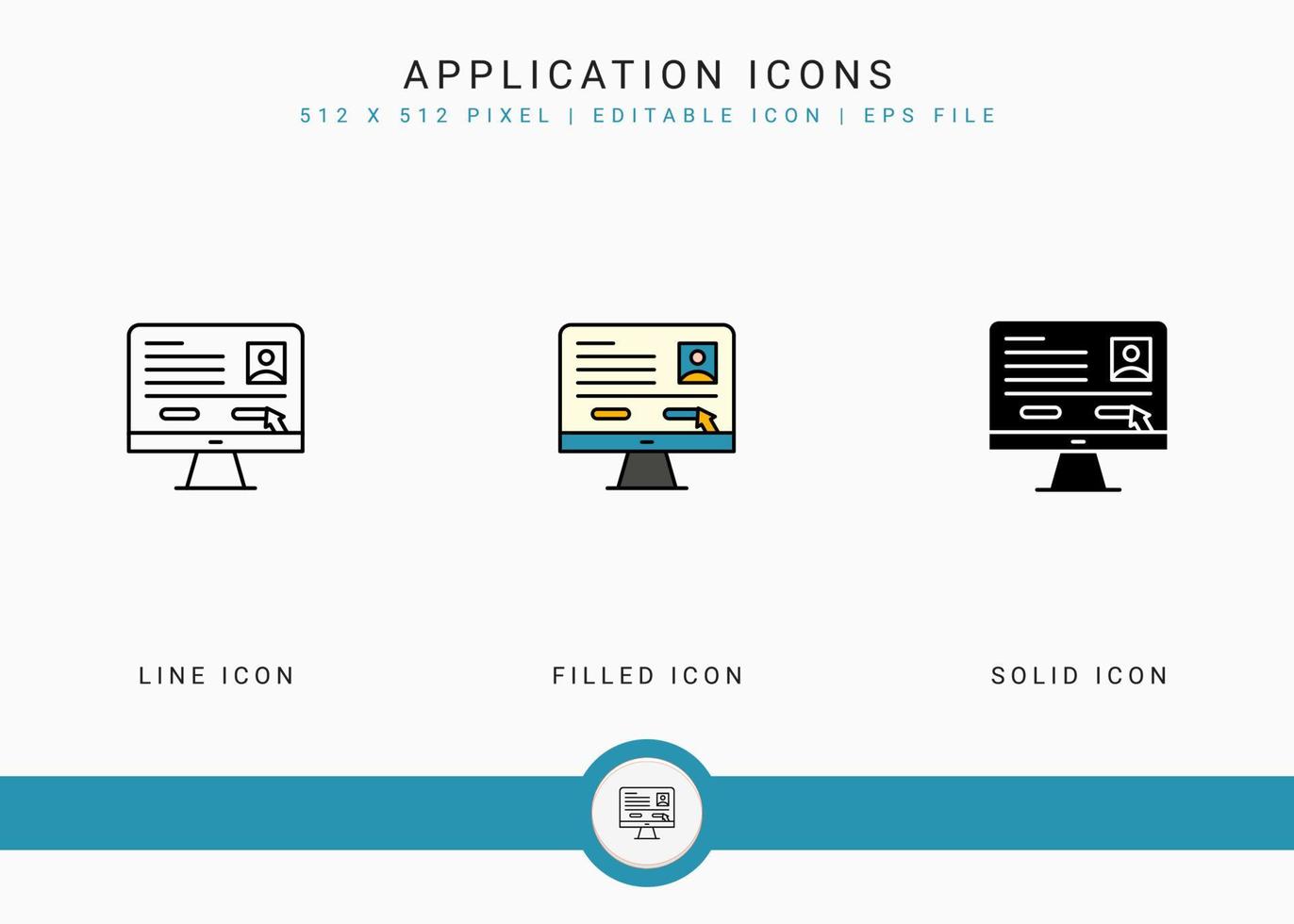 los iconos de la aplicación establecen una ilustración vectorial con un estilo de línea de icono sólido. concepto de verificación de satisfacción del cliente. icono de trazo editable en un fondo aislado para diseño web, infografía y aplicación móvil ui. vector