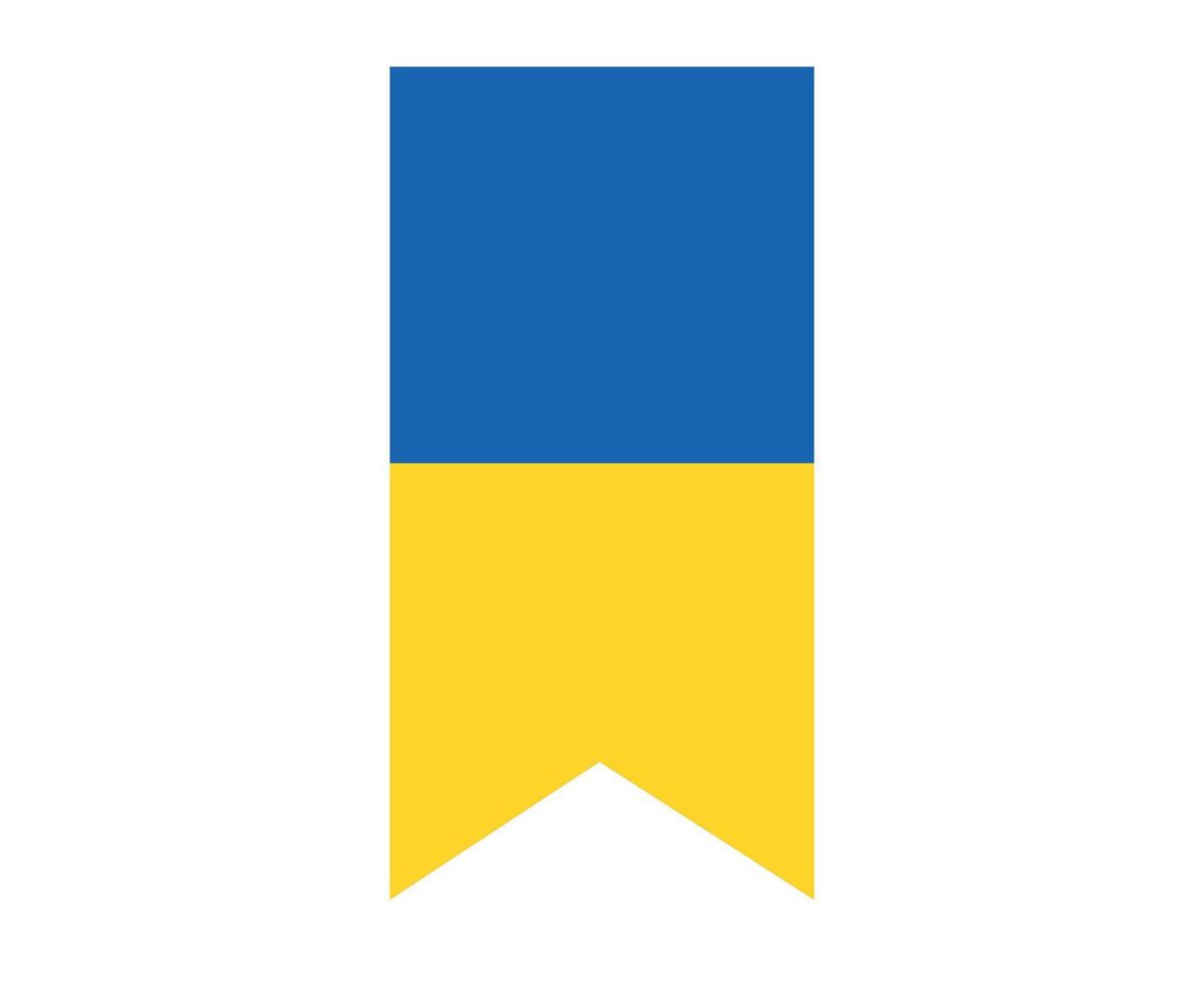 Ukraine Emblem Ribbon Flag Symbol Design National Europe Vector Abstract illustration