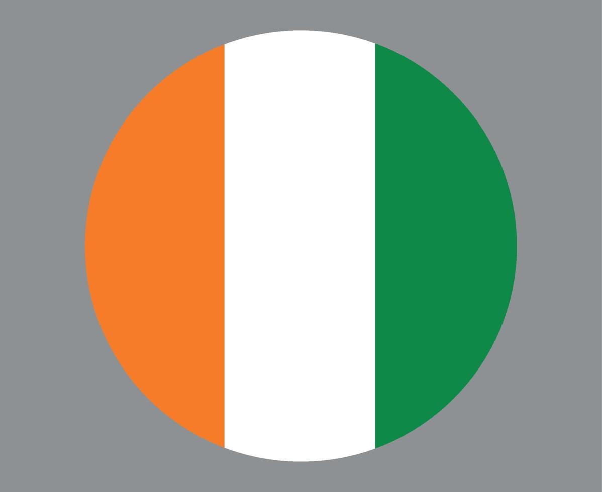 Ivory Coast Flag National Africa Emblem Icon Vector Illustration Abstract Design Element