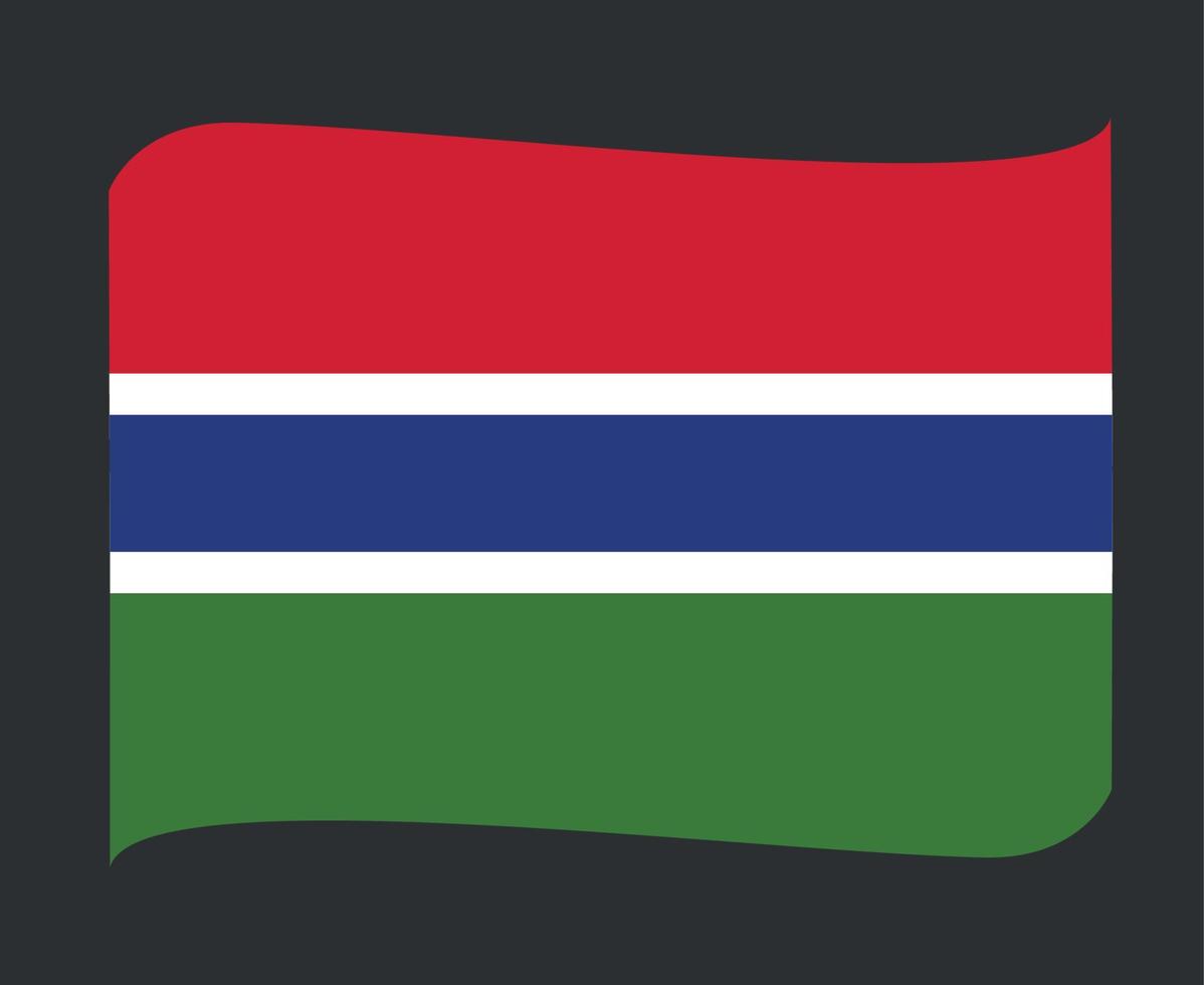 gambia bandera nacional áfrica emblema cinta icono vector ilustración diseño abstracto elemento