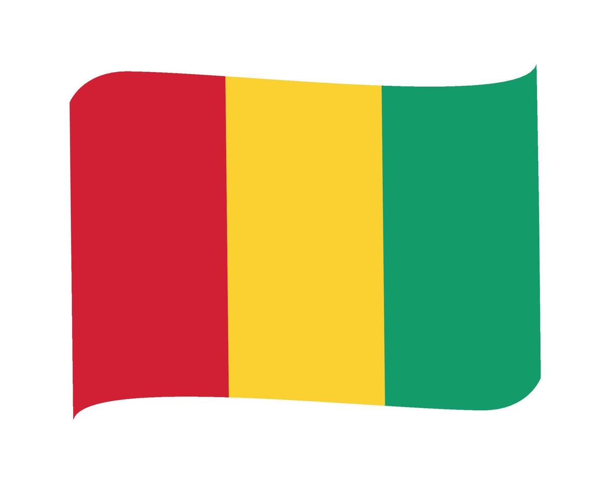 guinea bandera nacional áfrica emblema cinta icono vector ilustración diseño abstracto elemento