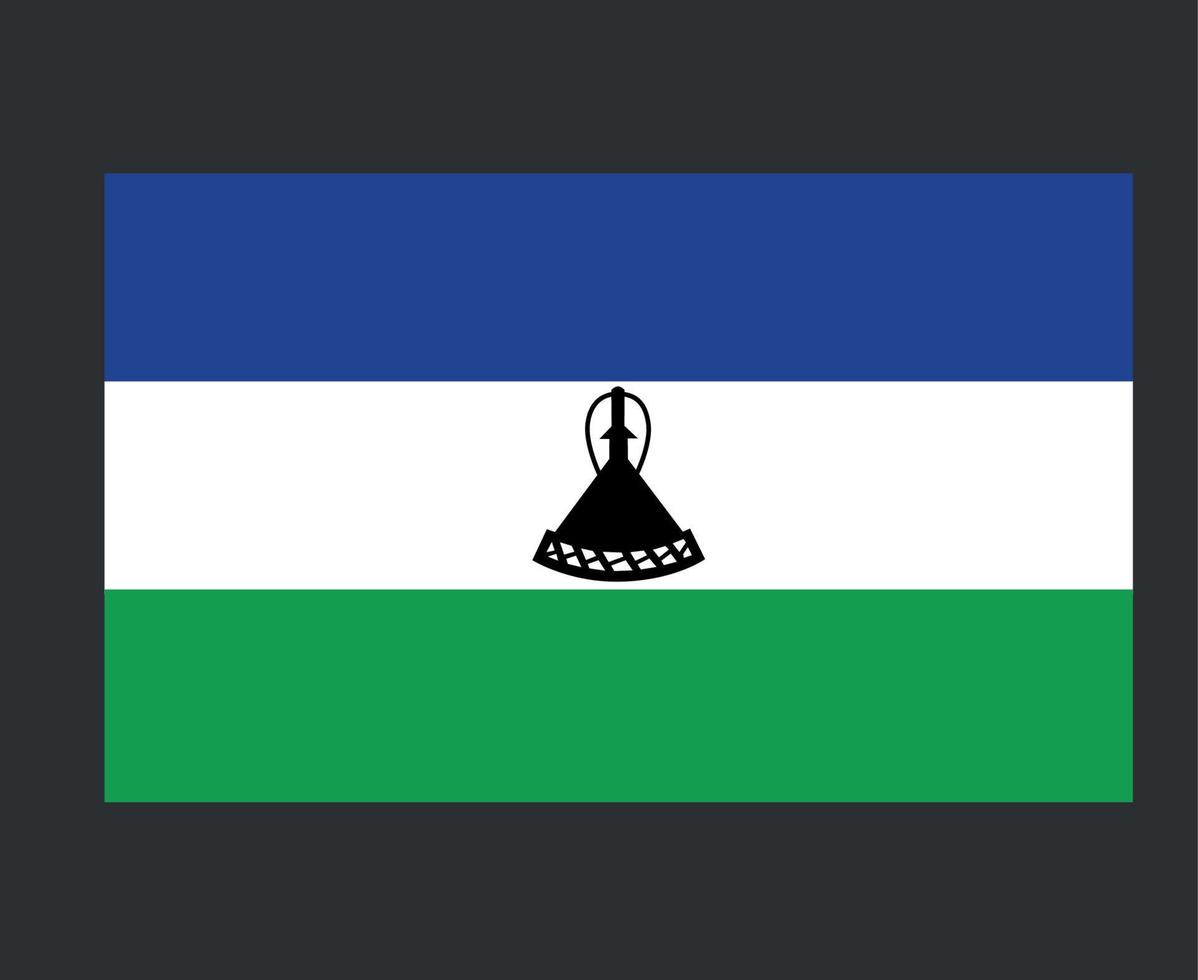 lesotho bandera nacional áfrica emblema símbolo icono vector ilustración diseño abstracto elemento